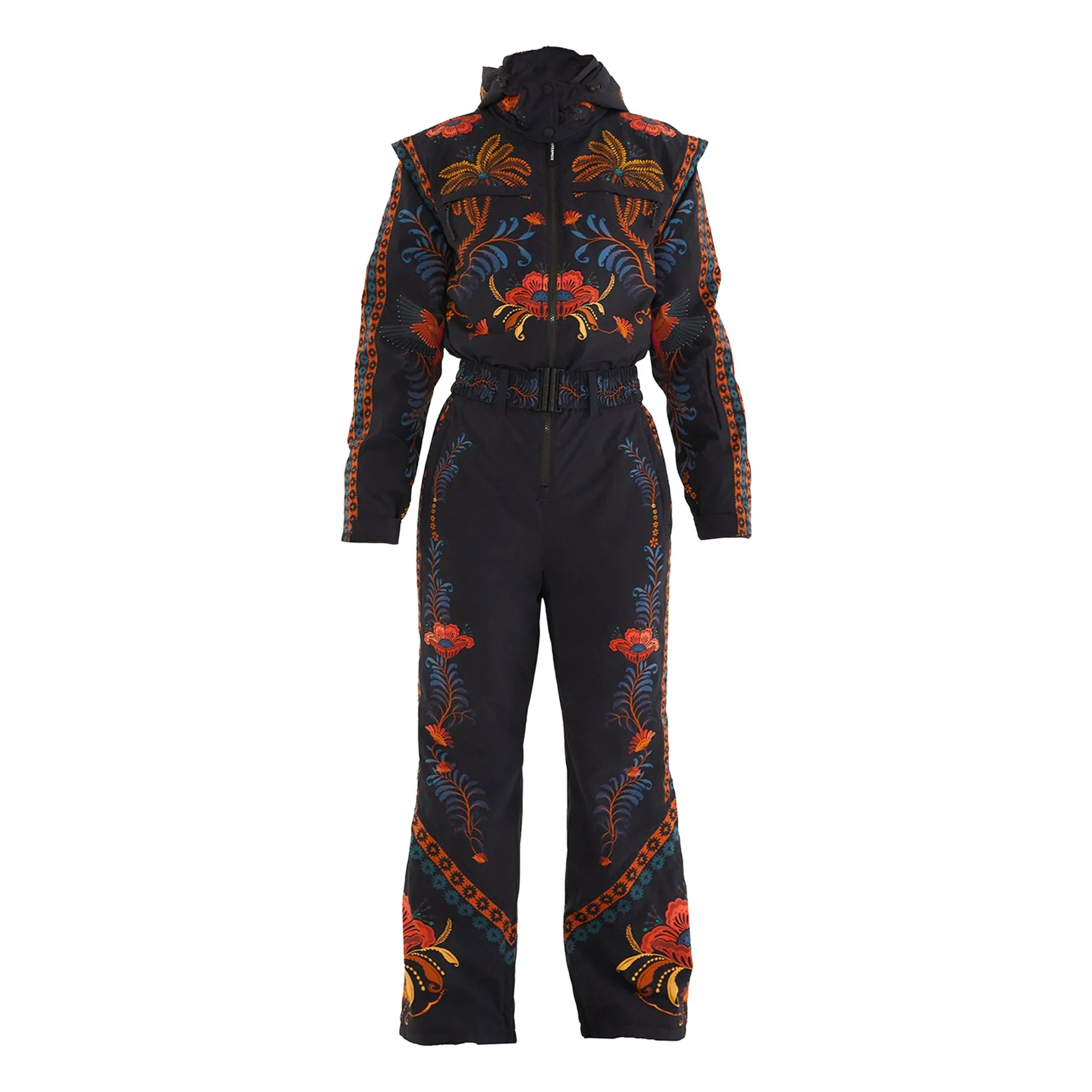 Farm Rio Black Macaw Recycled Fiber Ski Suit