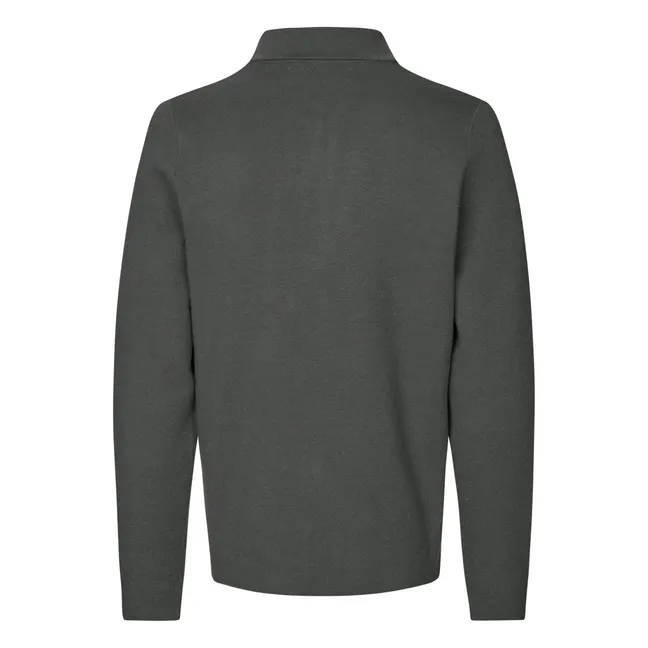 Strickjacke Guna X Zip | glänzendes Schwarz