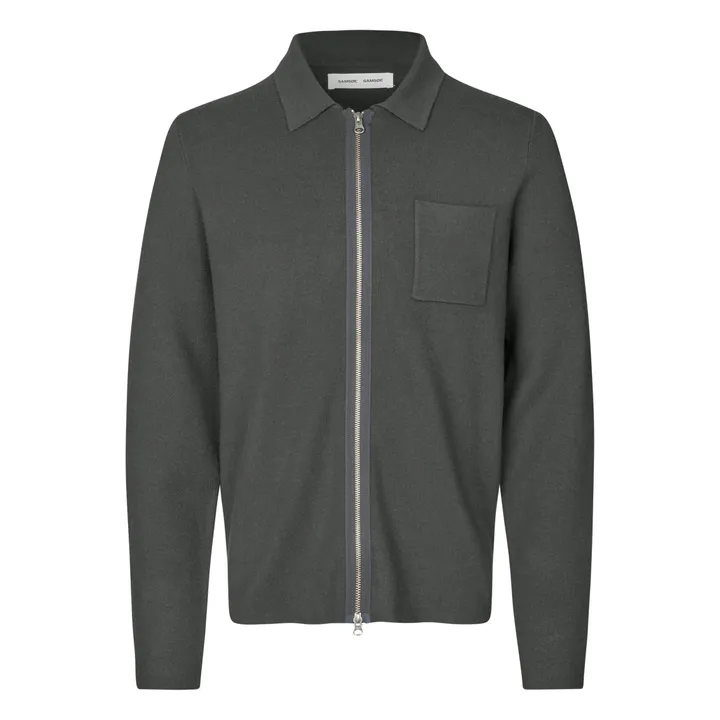 Cardigan Guna X Zip | Noir brillant- Image produit n°0