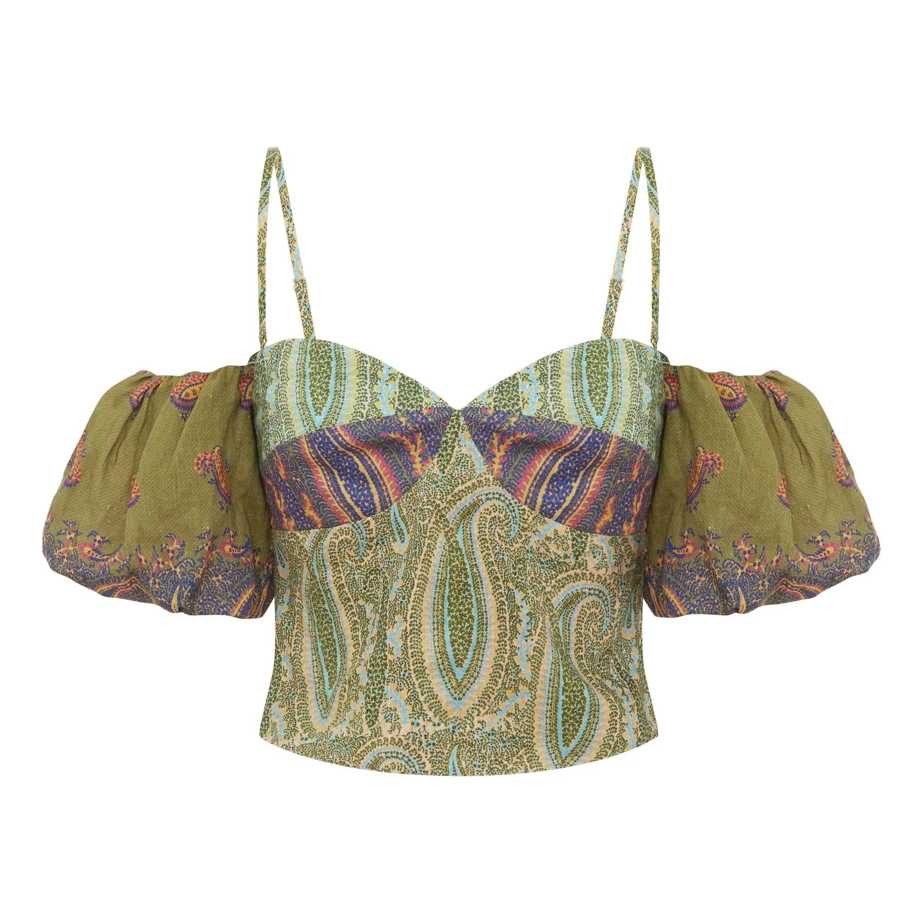 Boteh Green Top Lucent Lin