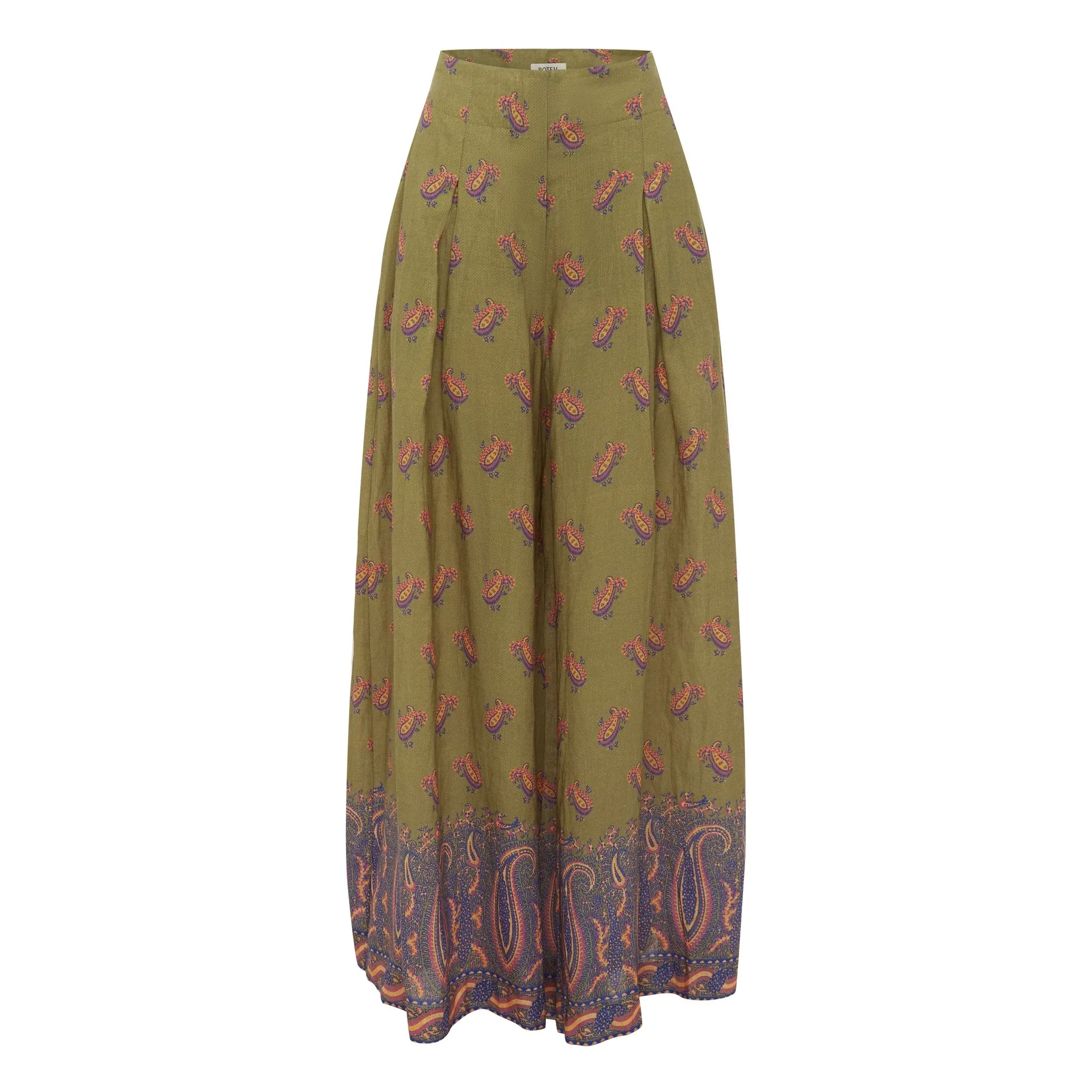 Boteh Khaki Lucent Linen Pants