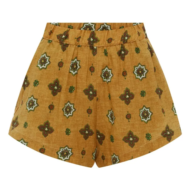 Pantaloncini di lino Alhambra | Ocra