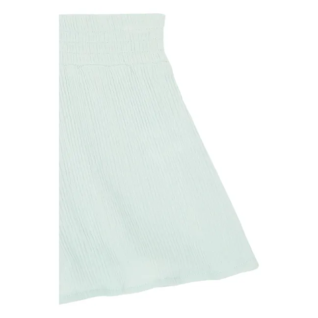 Pantalones cortos de gasa de algodón orgánico | Verde agua