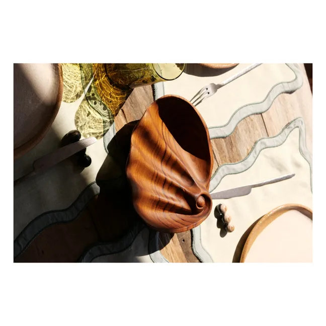 Teakholzschüssel Muschel | Teak