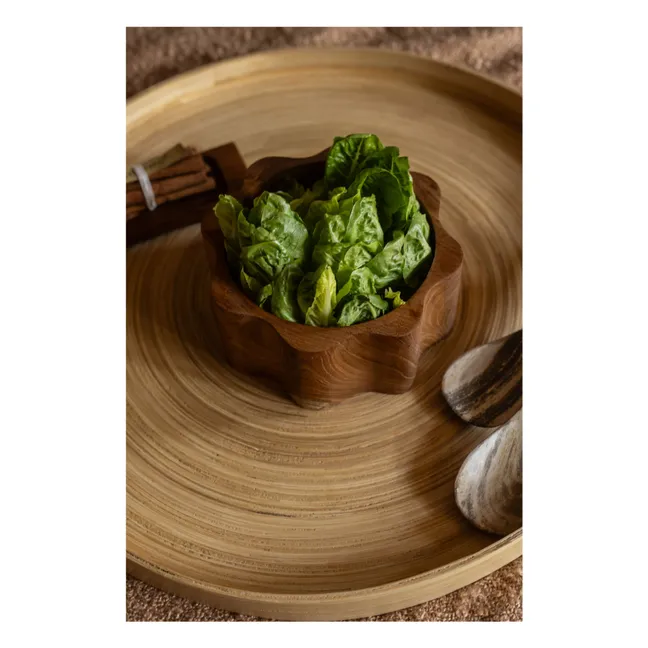 Teakholzschüssel Blume | Teak