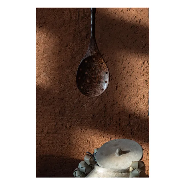 Coconut wood skimmer spoon | Teak