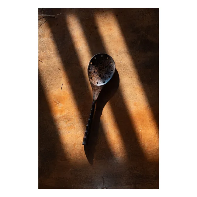 Coconut wood skimmer spoon | Teak