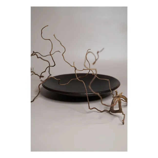 Terrakotta-Teller D28cm | Schwarz