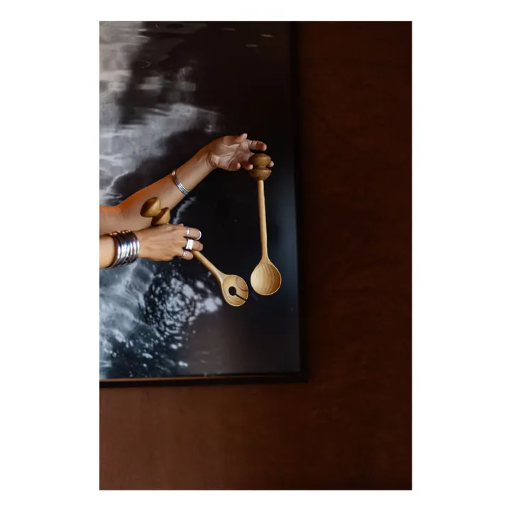 Couverts à salade en teck | Teck- Image produit n°2