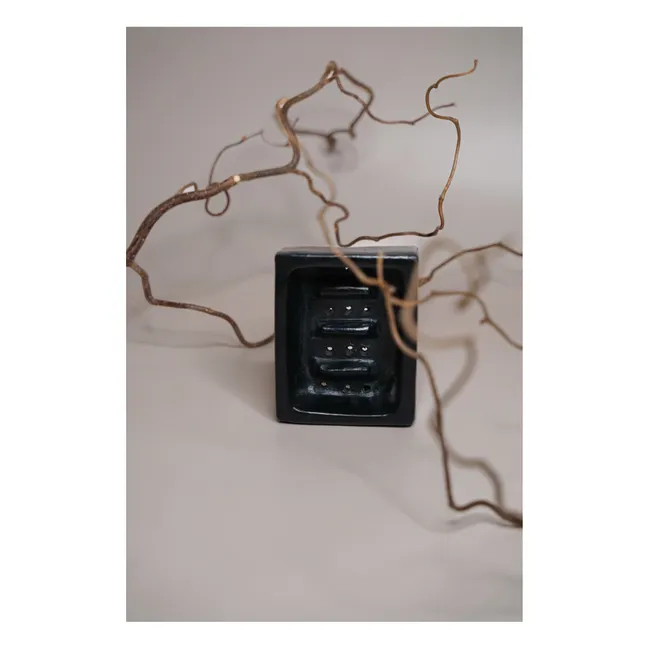 Porte savon en terracotta  | Noir