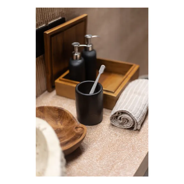 Toothbrush holder in terracotta | Black