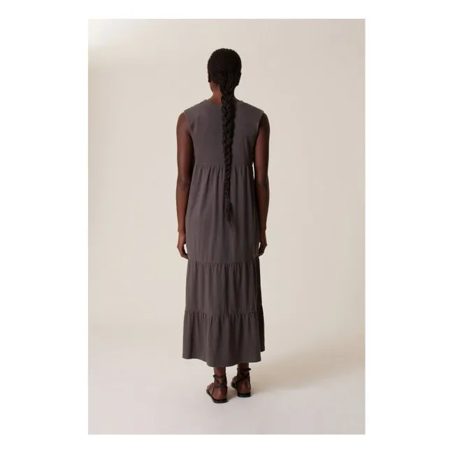 Kleid Ryo Bio-Baumwolle | Kohle