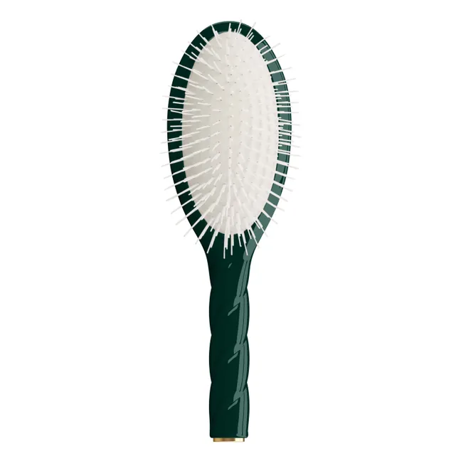 Cepillo Twist N°07 - Desenredante y Estimulante  | Verde esmeralda