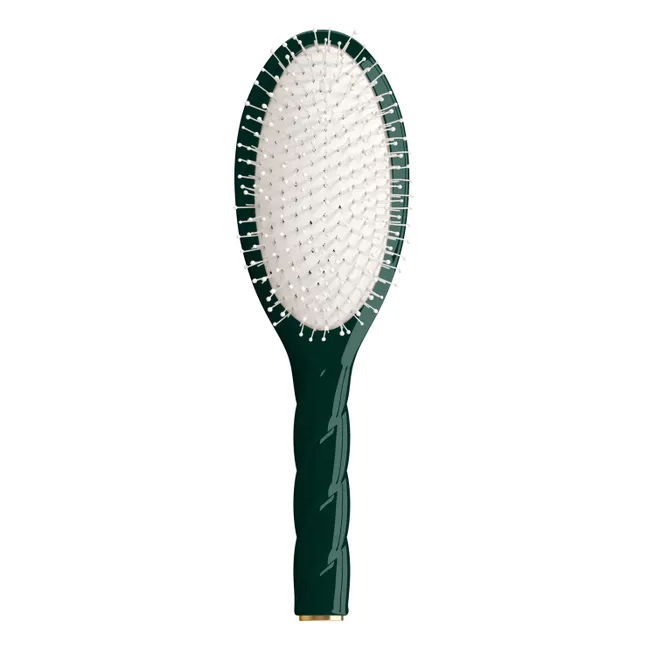 Brosse à cheveux Twist N°04 - Démêlante & Massante | Vert émeraude