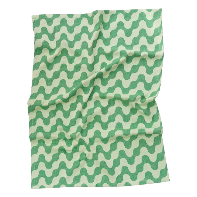 Kale Crush tea towel | Green