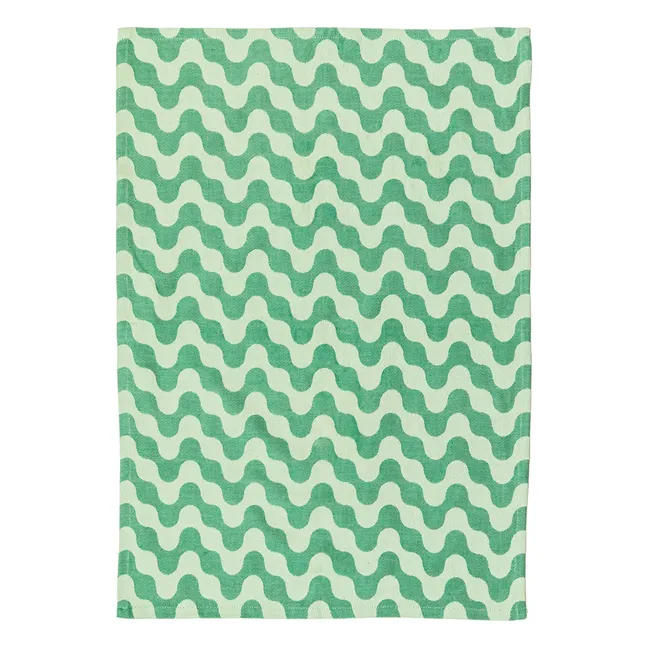 Kale Crush tea towel | Green