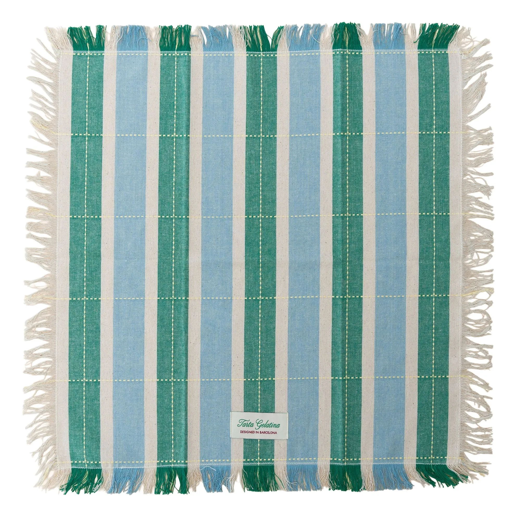 Serviettes de table en coton bio - Set de 2 | Bleu- Image produit n°0