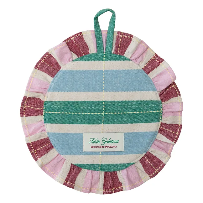 Square potholder in organic cotton | Brown