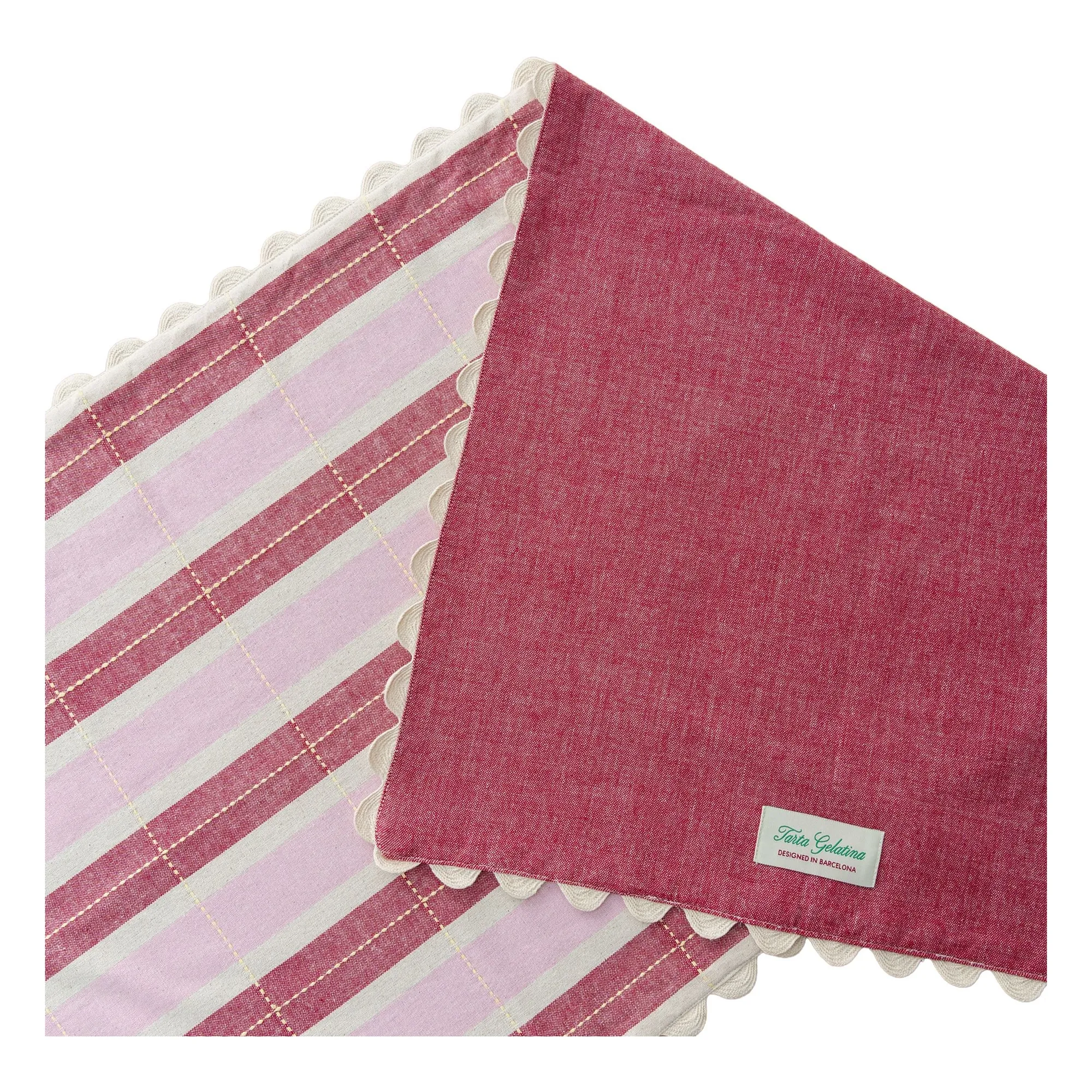Chemin de table en coton bio | Rose- Image produit n°2