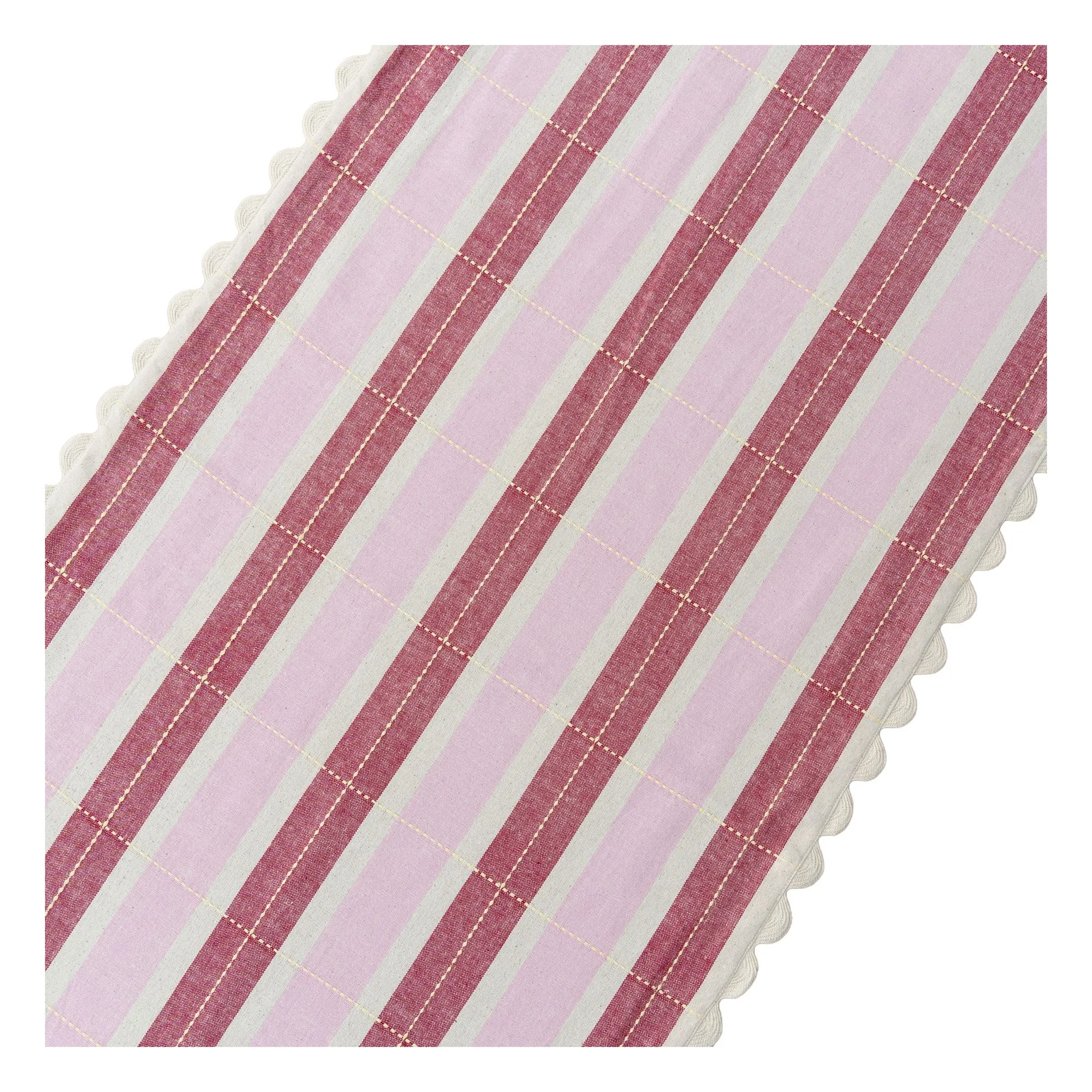Chemin de table en coton bio | Rose- Image produit n°0