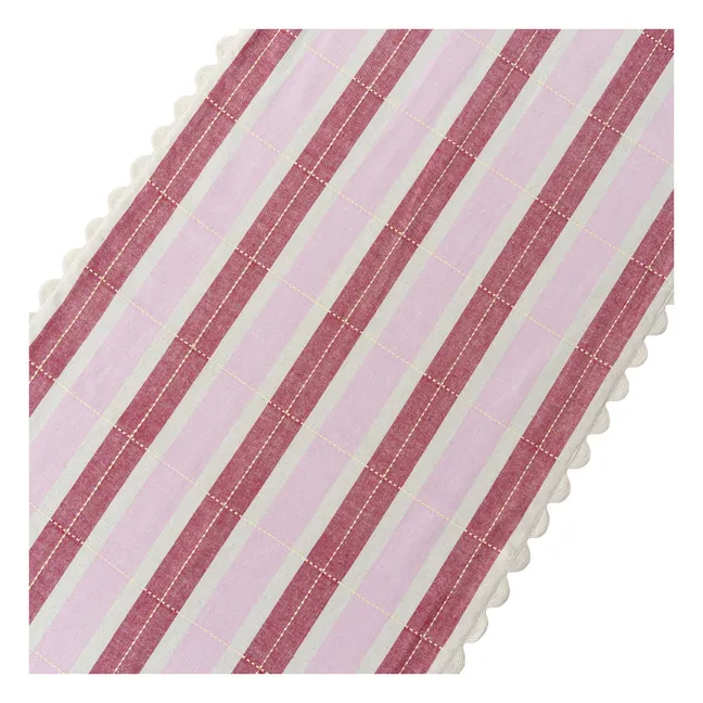 Chemin de table en coton bio | Rose