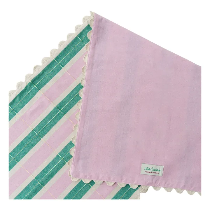 Chemin de table en coton bio | Vert- Image produit n°3