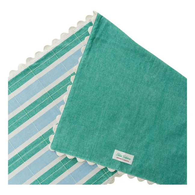 Organic cotton table runner | Blue