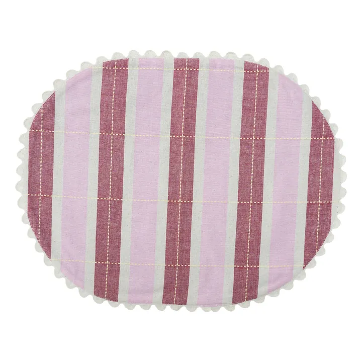 Juego de 2 manteles individuales de algodón ecológico | Rosa- Imagen del producto n°0