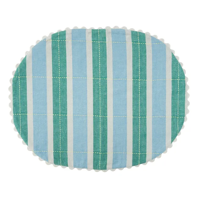 Sets de table en coton bio - Set de 2 | Bleu