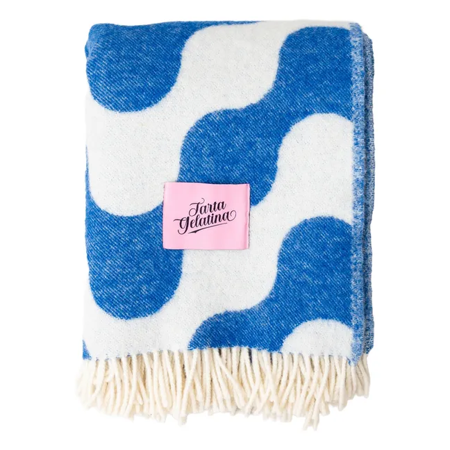 Medusa wool throw | Blue