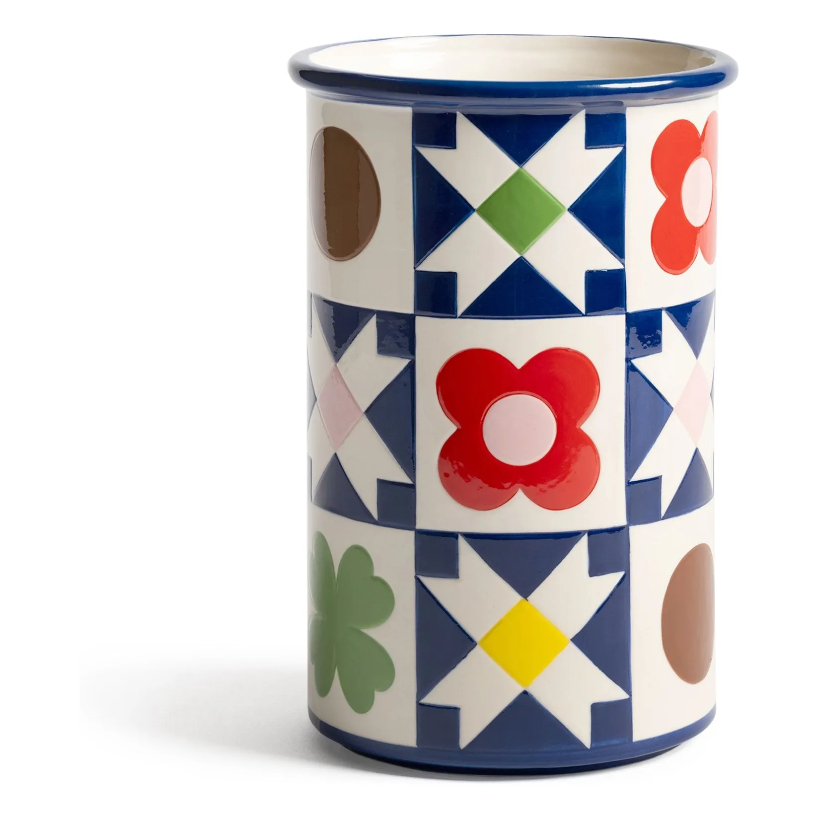 &Klevering Multicoloured Stoneware Vase Courtepointe