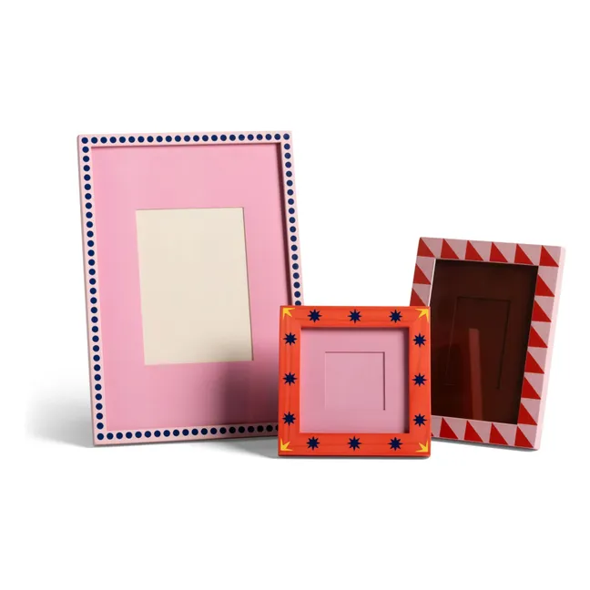 Cadre photo Patch Pois | Rose