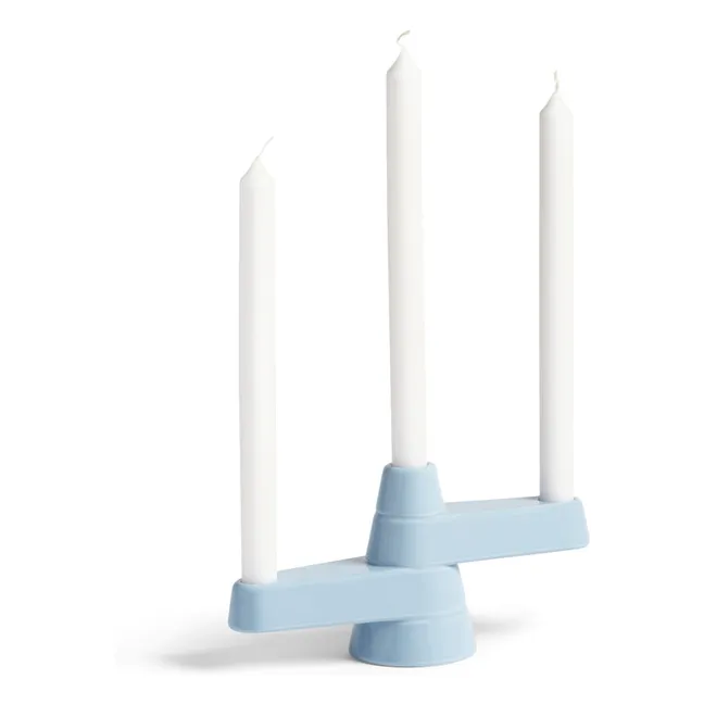 Brute dolomite candlestick | Blue