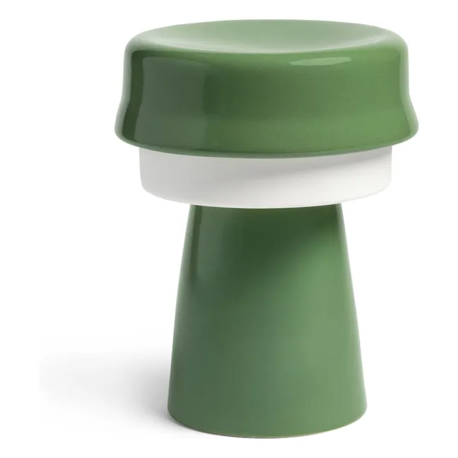 Lámpara de porcelana Hat | Verde