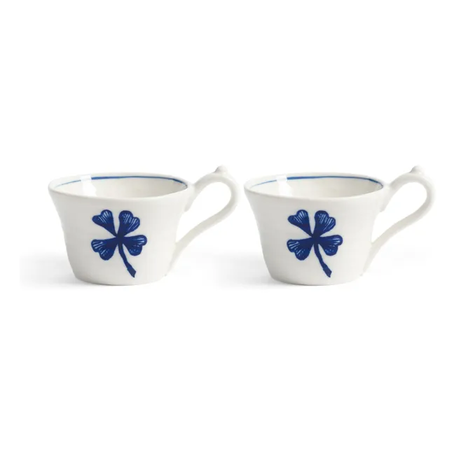 Tasses en porcelaine Anouk - set de 2 | Bleu