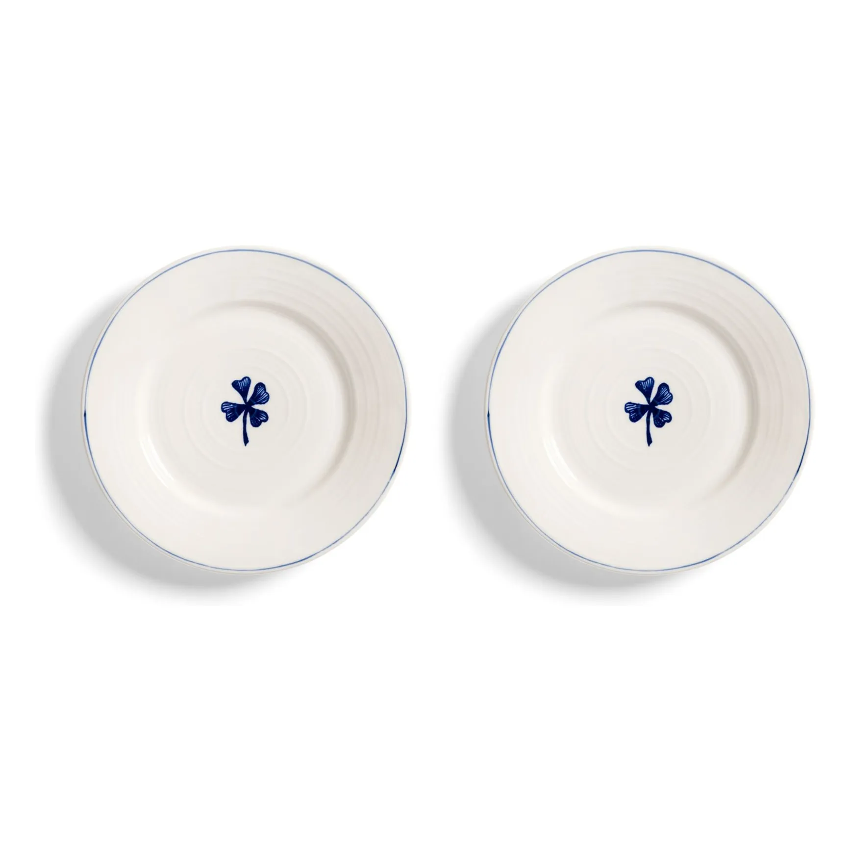 &Klevering Blue Anouk Stoneware Plates - Set Of 2