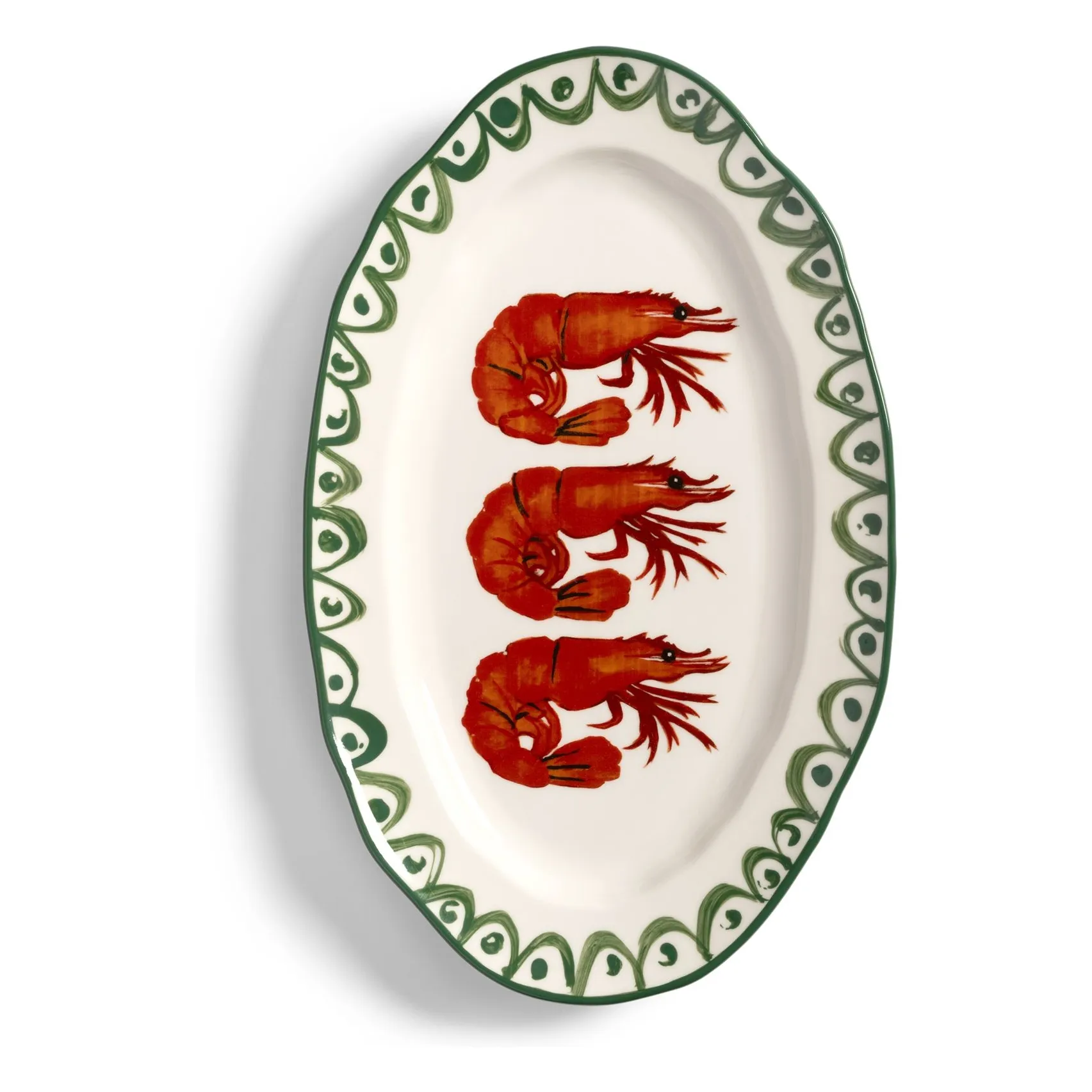&Klevering Green Porcelain Dish Siren Shrimp