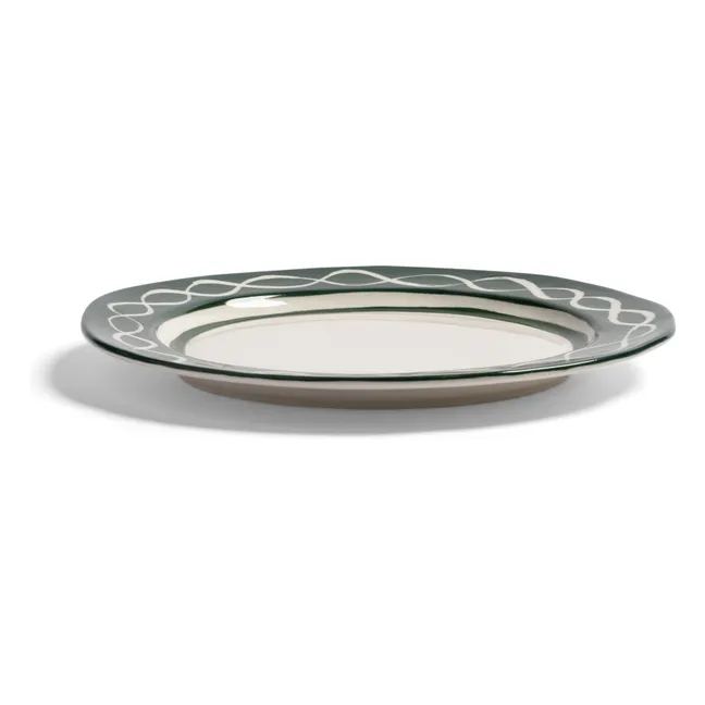 Platos de porcelana Festivo - Lote de 2 | Verde