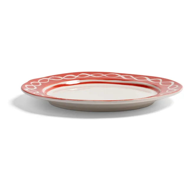 Assiettes en porcelaine Festivo - Set de 2 | Rouge