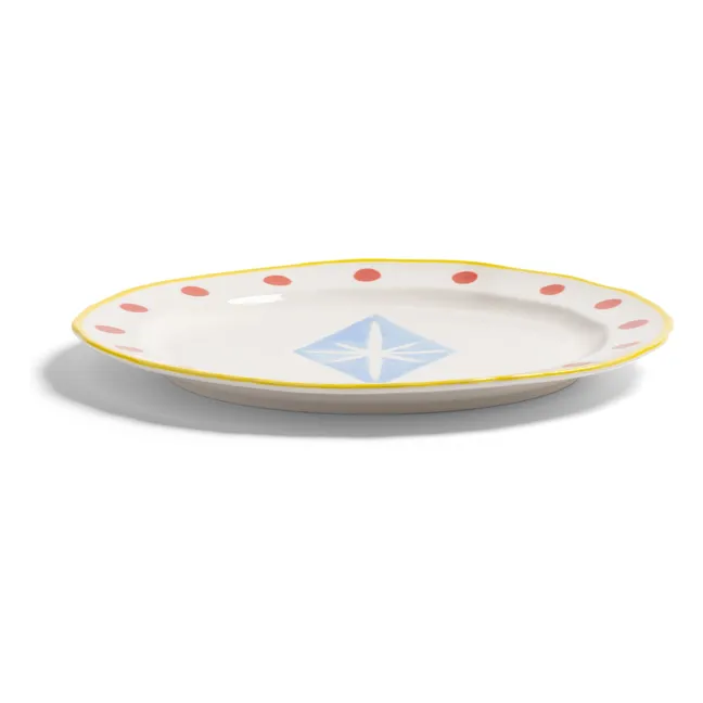Assiette en porcelaine Festivo | Bleu ciel