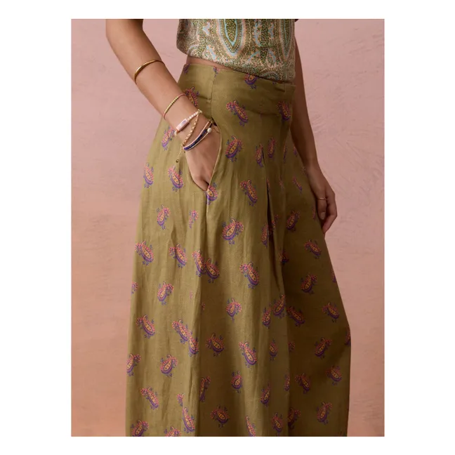 Pantalon Lucent Lin | Vert kaki