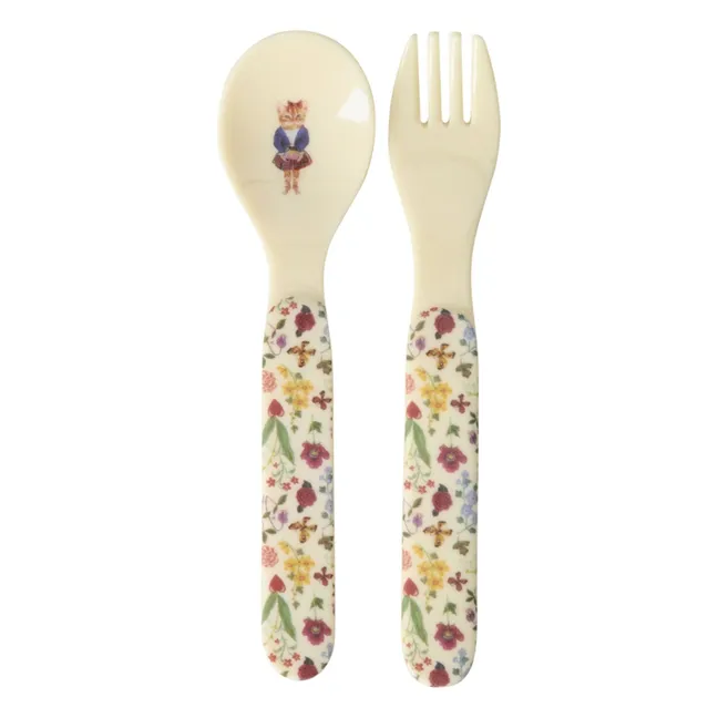 Set vaisselle en mélamine - Rice x Nathalie Lété | Rose