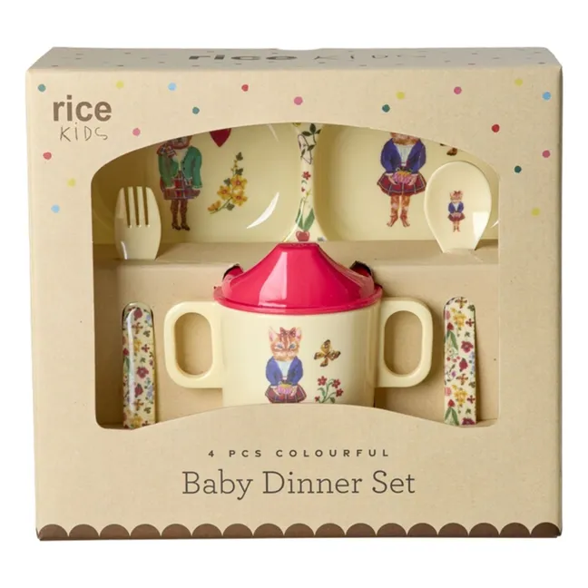 Set vaisselle en mélamine - Rice x Nathalie Lété | Rose