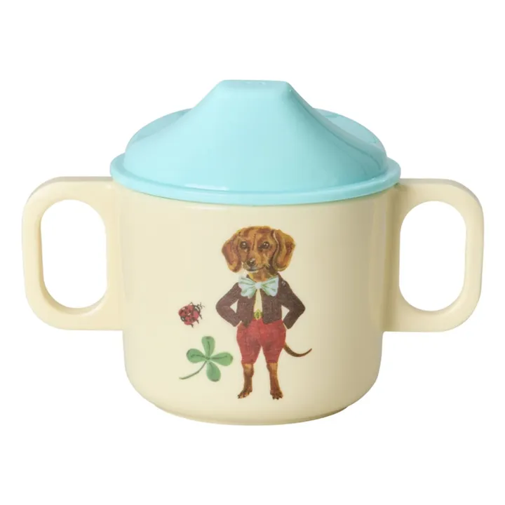 Bloomingville Allium – Set Da 3 In Ceramica Per Latte E Zucchero, Blu Naturale Con Cucchiaio In Bambù