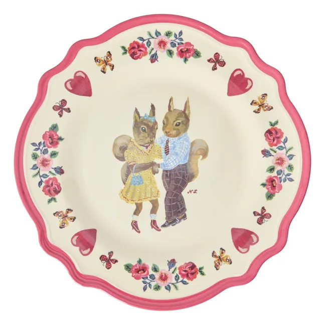 Plato de melamina - Rice x Nathalie Lété | Rosa