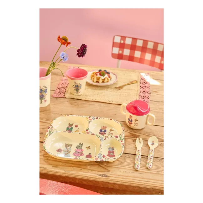 Set vaisselle en mélamine - Rice x Nathalie Lété | Rose