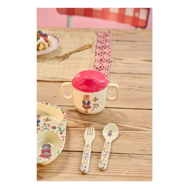 Set vaisselle en mélamine - Rice x Nathalie Lété | Rose