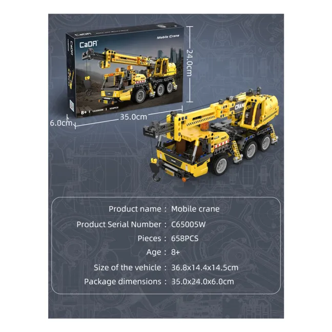 Crane construction kit - 658 parts