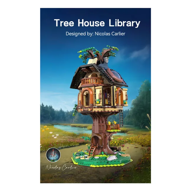 Kit de construction L'arbre librairie - 1 808 pièces