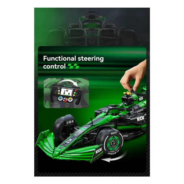 Kit de construction 1:8 - KICK Sauber F1 Team C44 2024 - 2 553 pièces